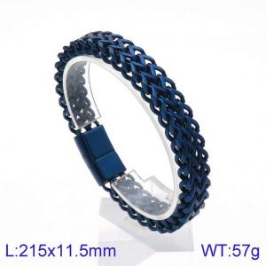 Stainless Steel Blue-plating Bracelet - KB138299-KFC