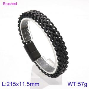 Stainless Steel Black-plating Bracelet - KB138302-KFC