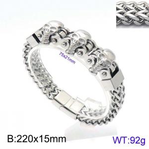 Stainless Skull Bracelet - KB138748-KFC