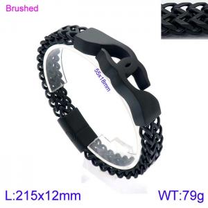 Stainless Steel Black-plating Bracelet - KB138762-KFC