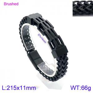 Stainless Steel Black-plating Bracelet - KB138783-KFC