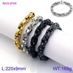 Stainless Steel Gold-plating Bracelet - KB138816-KFC