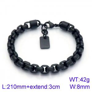 Stainless Steel Black-plating Bracelet - KB138820-KFC