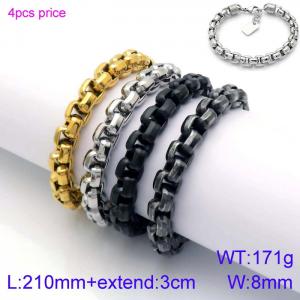 Stainless Steel Gold-plating Bracelet - KB138821-KFC