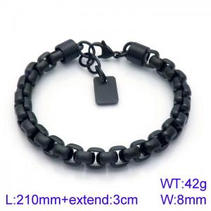 Stainless Steel Black-plating Bracelet - KB138825-KFC