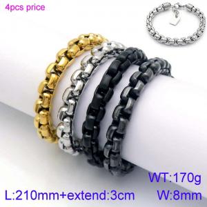 Stainless Steel Gold-plating Bracelet - KB138827-KFC
