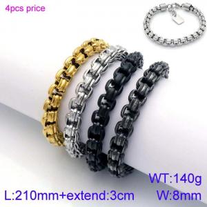 Stainless Steel Gold-plating Bracelet - KB138837-KFC