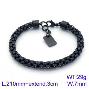 Stainless Steel Black-plating Bracelet - KB138838-KFC