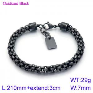 Stainless Steel Oxidized Black Bracelet - KB138841-KFC