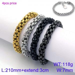 Stainless Steel Gold-plating Bracelet - KB138842-KFC