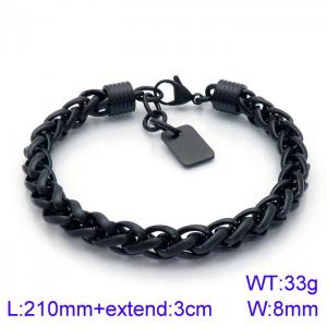 Stainless Steel Black-plating Bracelet - KB138855-KFC