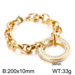 Stainless Steel Stone Bracelet - KB139007-Z