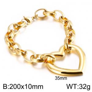 Stainless Steel Gold-plating Bracelet - KB139008-Z