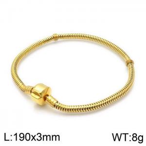 Stainless Steel Gold-plating Bracelet - KB139221-Z