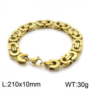 Stainless Steel Gold-plating Bracelet - KB139233-Z