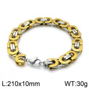 Stainless Steel Gold-plating Bracelet - KB139235-Z