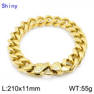 Stainless Steel Gold-plating Bracelet - KB139236-Z