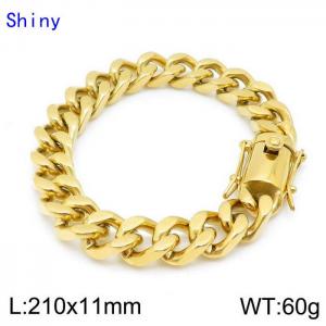 Stainless Steel Gold-plating Bracelet - KB139244-Z