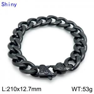 Stainless Steel Black-plating Bracelet - KB139257-Z