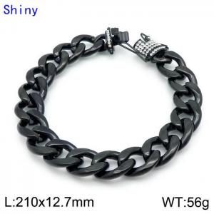 Stainless Steel Black-plating Bracelet - KB139260-Z