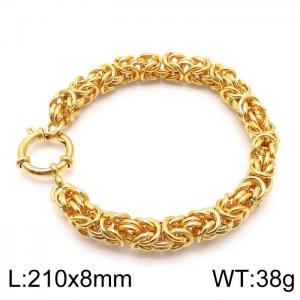 Stainless Steel Gold-plating Bracelet - KB139263-Z