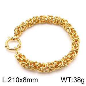 Stainless Steel Gold-plating Bracelet - KB139263-Z
