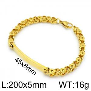 Stainless Steel Gold-plating Bracelet - KB139266-Z