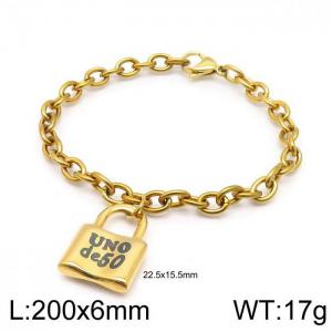 Stainless Steel Gold-plating Bracelet - KB139302-Z