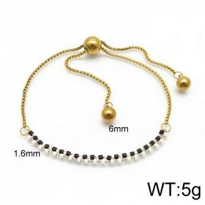 Stainless Steel Gold-plating Bracelet - KB139323-Z