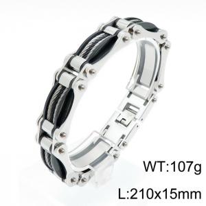 Stainless Steel Black-plating Bracelet - KB139387-KFC