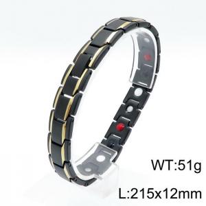 Stainless Steel Black-plating Bracelet - KB139462-YY