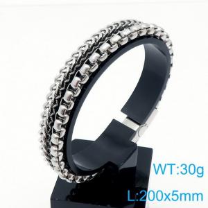 Stainless Steel Bracelet(Men) - KB139648-KFC