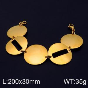 Stainless Steel Gold-plating Bracelet - KB139649-Z