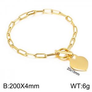 Stainless Steel Gold-plating Bracelet - KB139659-Z