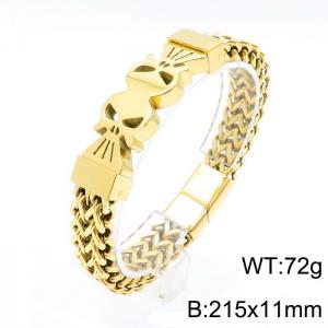 Stainless Steel Gold-plating Bracelet - KB139695-KFC