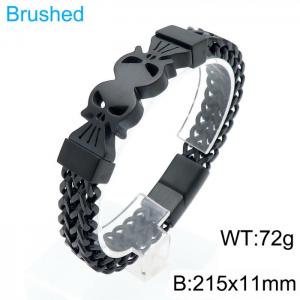 Stainless Steel Black-plating Bracelet - KB139696-KFC