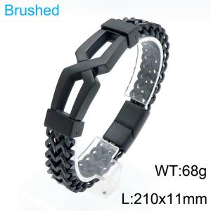 Stainless Steel Black-plating Bracelet - KB139723-KFC