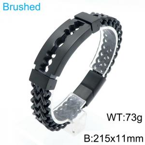 Stainless Steel Black-plating Bracelet - KB139725-KFC
