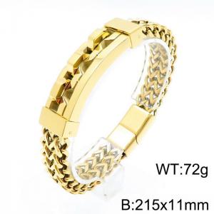 Stainless Steel Gold-plating Bracelet - KB139741-KFC