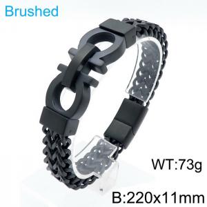 Stainless Steel Black-plating Bracelet - KB139744-KFC