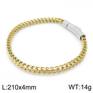 Stainless Steel Gold-plating Bracelet - KB139766-KFC