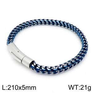 Stainless Steel Blue-plating Bracelet - KB139767-KFC