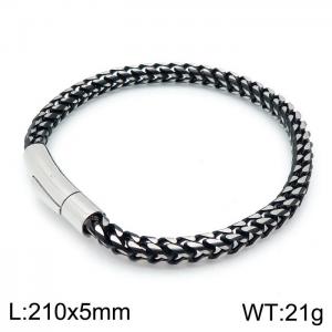 Stainless Steel Black-plating Bracelet - KB139768-KFC