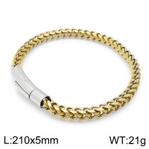 Stainless Steel Gold-plating Bracelet - KB139769-KFC