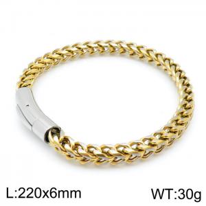 Stainless Steel Gold-plating Bracelet - KB139771-KFC