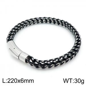 Stainless Steel Black-plating Bracelet - KB139772-KFC