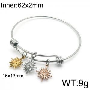 Stainless Steel Gold-plating Bangle - KB139819-Z