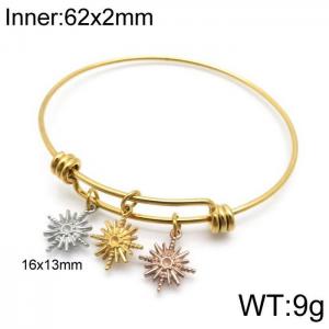 Stainless Steel Gold-plating Bangle - KB139820-Z
