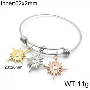 Stainless Steel Gold-plating Bangle - KB139821-Z