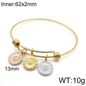 Stainless Steel Gold-plating Bangle - KB139824-Z
